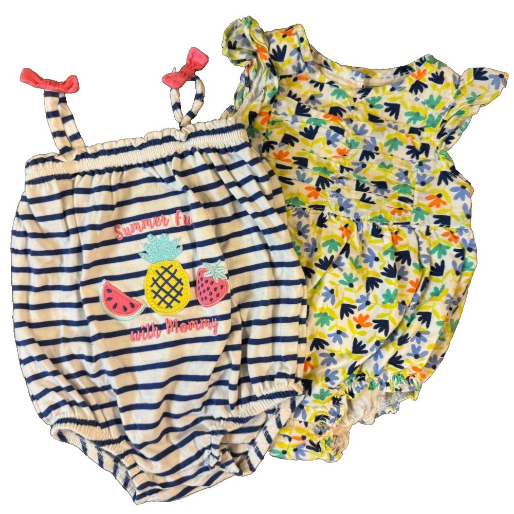 Gap Baby Girl Outfits Rompers 3/6 Months Summer One Piece Lot Bundle‎ Mommy Fun